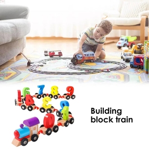 Kids Educational Digital Train Figure Model <strong>Blocks</strong> Wooden Train <strong>Building</strong> <strong>Blocks</strong> Puzzle Toy Set With Numbers <strong>Pattern</strong> 0~9 Car