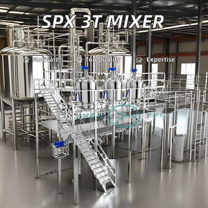SPX 3t vakum emülgatör mikseri yüksek kesme dağıtıcı emülgatör homojenleştirici tankı kozmetik kombine pompa Motor çekirdek bileşenleri - Product Image 4