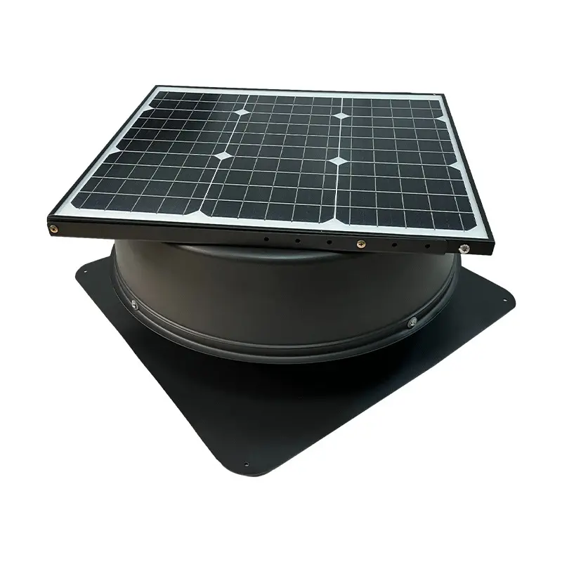 Ventilador solar de exaustão para telhado, dissipação de calor e ventilação silenciosa, ventilador de liga de alumínio, ventilador de pressão negativa