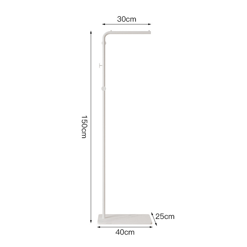 L-shaped round disc style, white stand and white base (150)