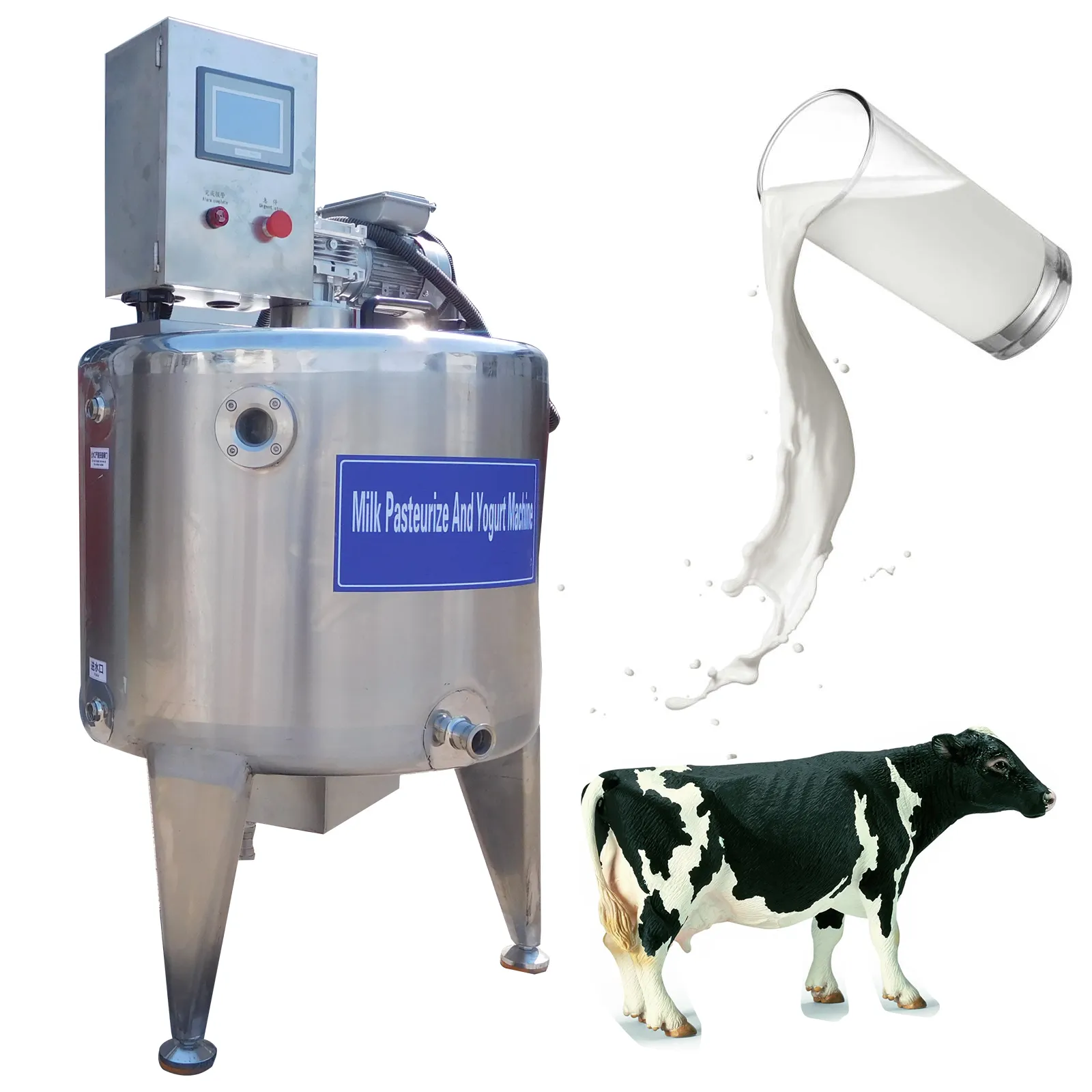 Benim keçi süt pastörizörü cihaz ısıtıcı 250 L 300l 120l buhar pastörizasyon tankı için