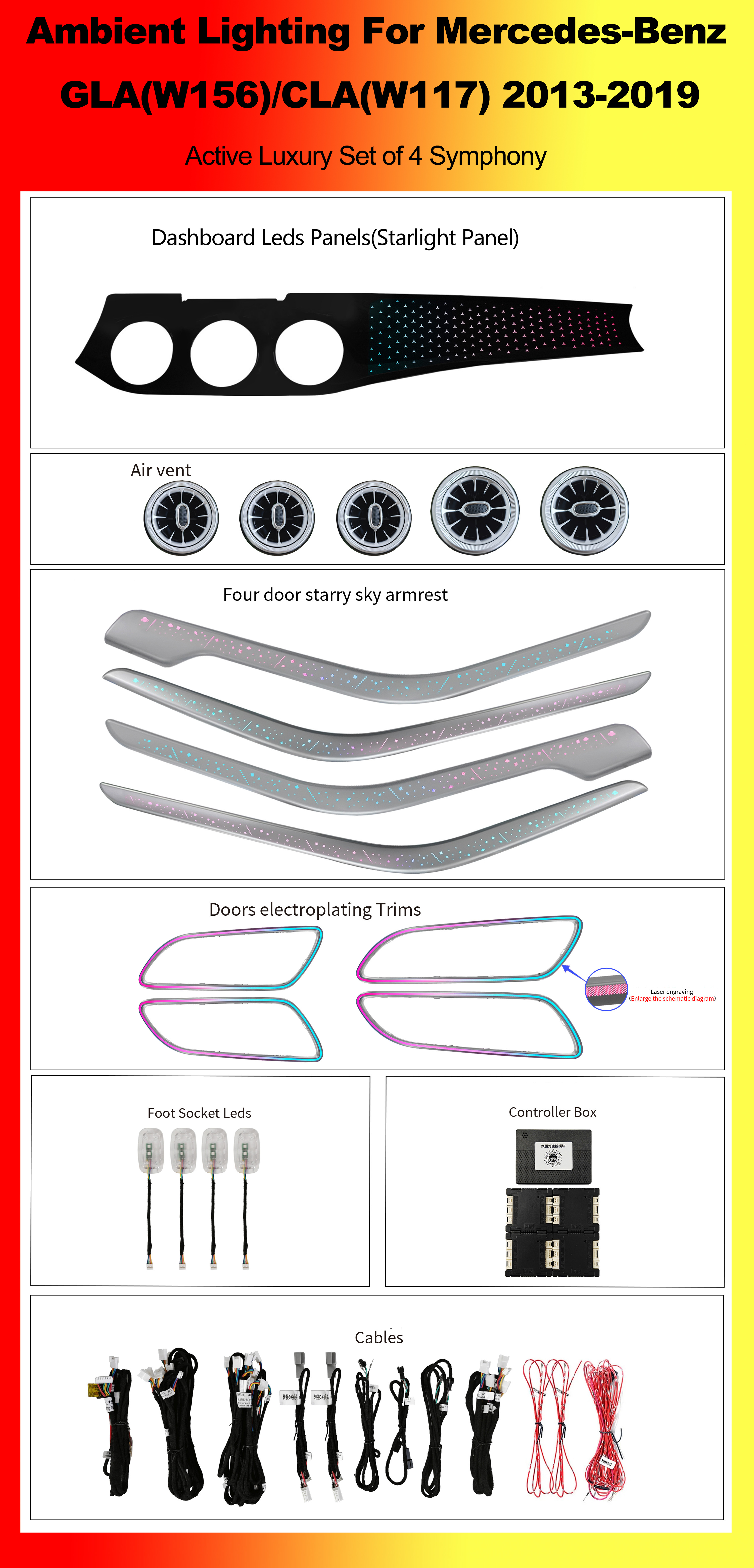 GLA(W156)/CLA(W117) Active Luxury Set of 4