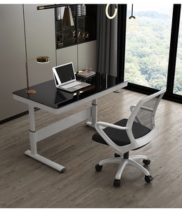 Modern Design MDF Material <strong>Computer</strong> Desk Manual Adjustable Revolving Office &amp; Learning Writing Household Workbench - Product Image 6