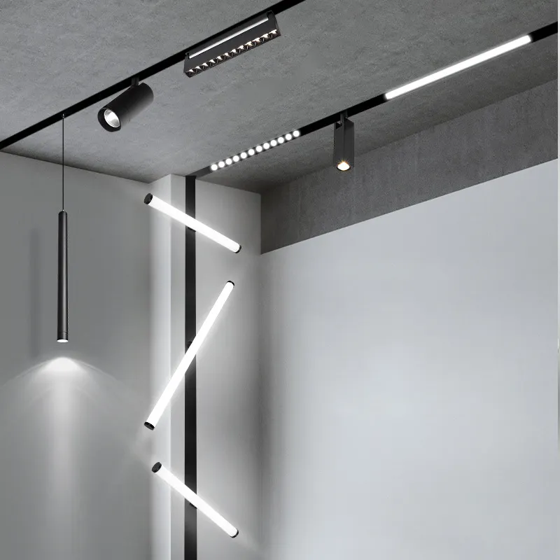 Nouveau concepteur Tendencia éclairage intérieur encastré moderne 12w 25w 30w 45w maison commerciale linéaire 48v magnétique Led piste lumière