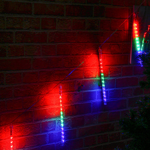 30ซม.Solar ฝนดาวตก String LED กลางแจ้งแสงแขวนต้นไม้ดาวตกไฟตกแต่ง