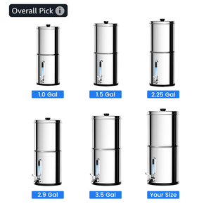Máy lọc nước 304 thép không gỉ trọng lực lọc nước với berkey Lọc NSF chứng nhận - Product Image 2