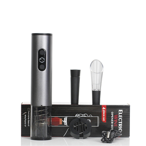 工場Oemカスタム電子赤ワインオープナー電気ワイヤレスワインボトルオープナープレミアムセット<span class=keywords><strong>LED</strong></span>ライトで動作