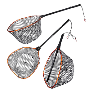 Balık ağı 108cm alüminyum katlanabilir tor ağı yumuşak silikon örgü PVC tutamak yayın Net Fly alabalık somon bas kayık balıkçılık - Product Image 1