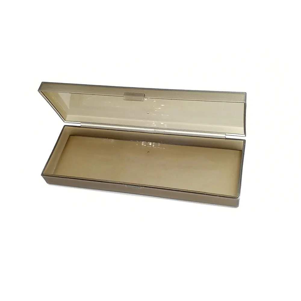 Caja de plástico rectangular para bolígrafos y lápices, transparente, PP