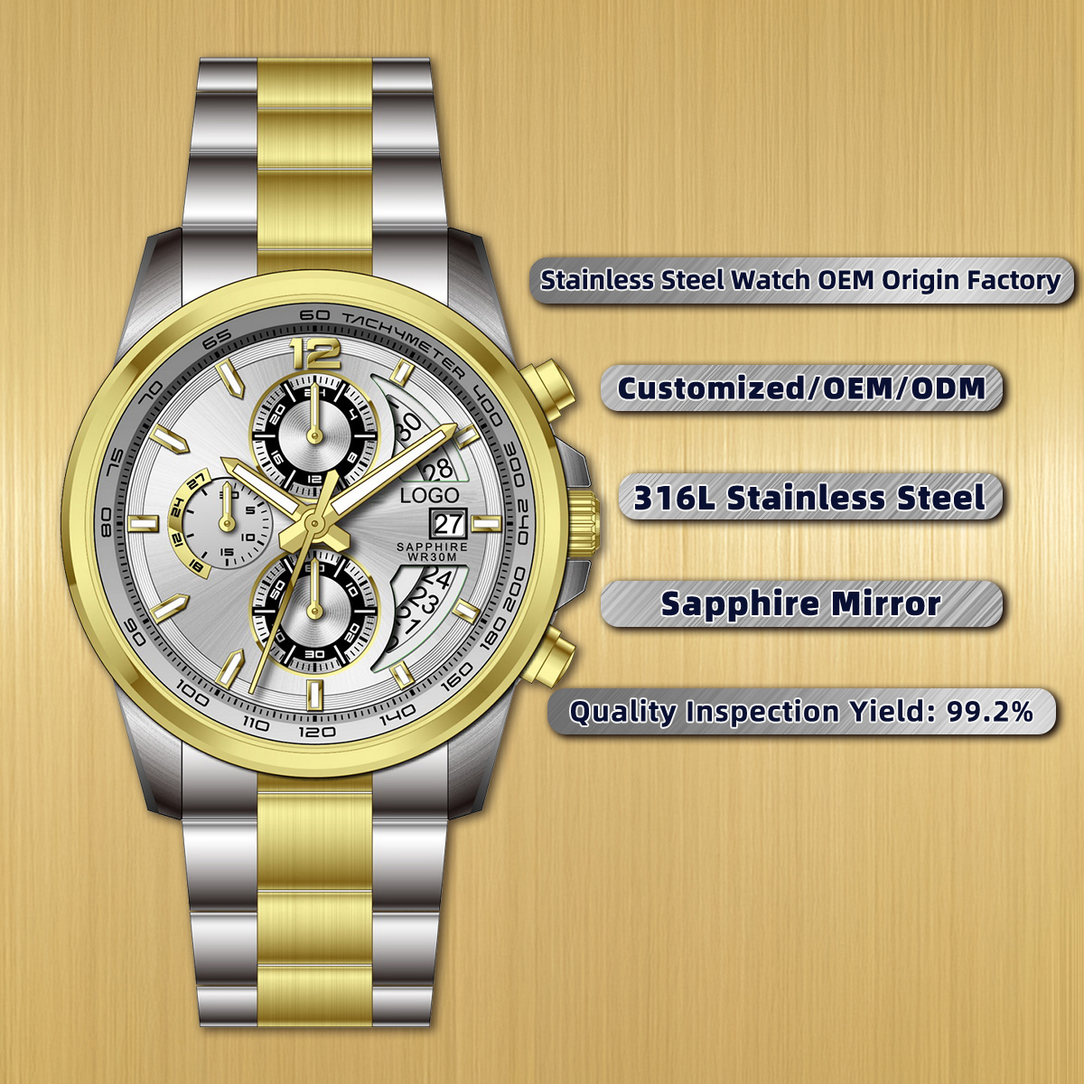 Silver/Gold/Silver/Silver/Silver