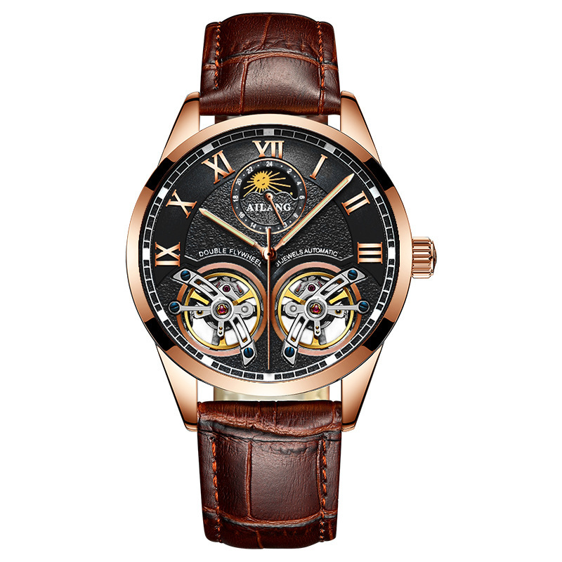 Cuir marron et noir