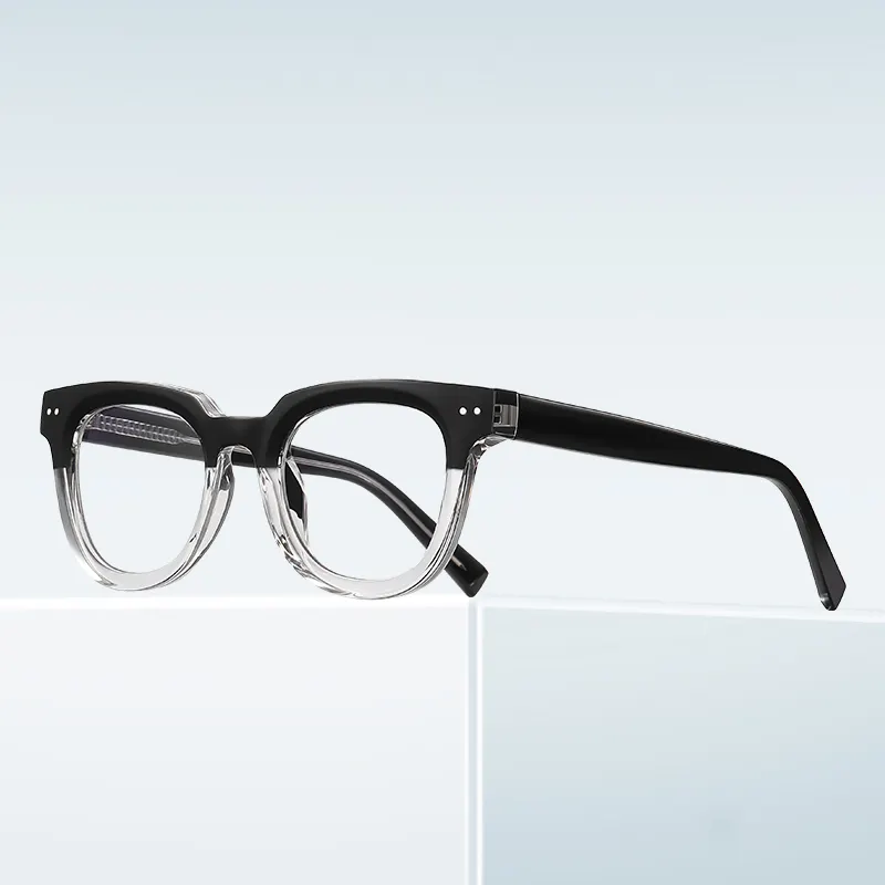 빈티지 TR 평면 렌즈 안경 고품질 두꺼운 프레임 여성 안티 블루 라이트 안경 간단한 남성 광학 프레임