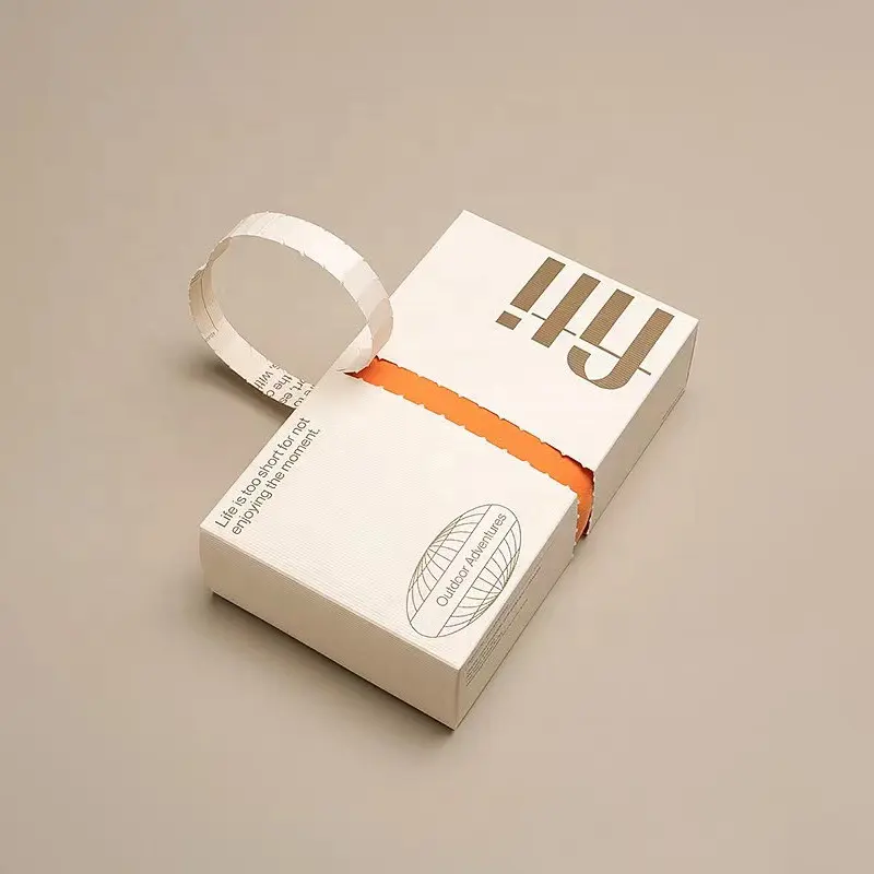 Kotak kertas Logo kustom kotak kertas pabrik Guangzhou dengan garis mata