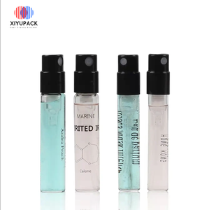 Pabrik sampel parfum botol cetak Logo 1.5ml 2ml 3ml 5ml Mini hitam putih transparan pompa kaca penyemprot botol sampel pengujian - Product Image 1