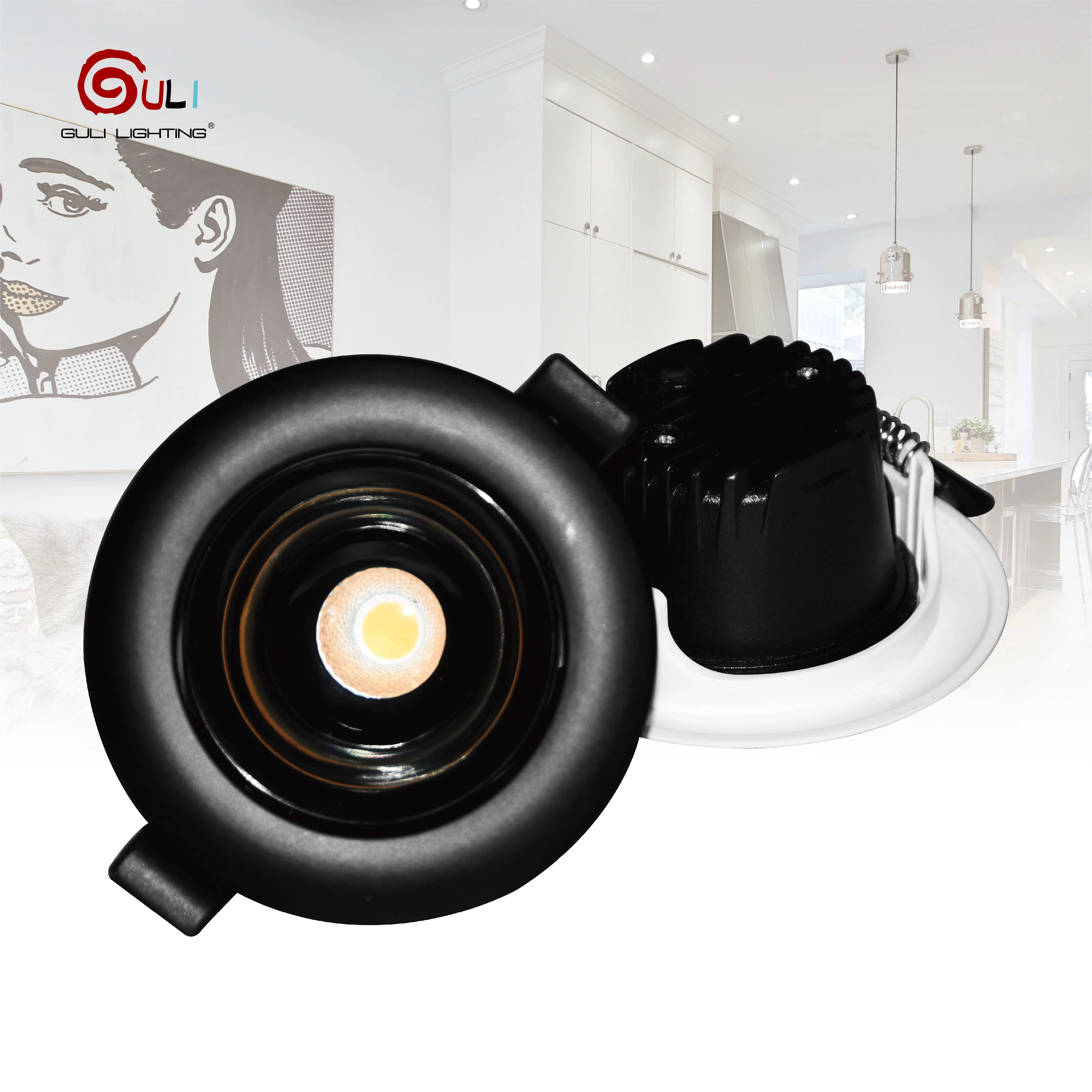 Zhongshan Black Ce Certification Aluminum Ceiling Spot Lights Housing Smart Spot Lighting Fixture Spotlights Led 480-520lm 5w