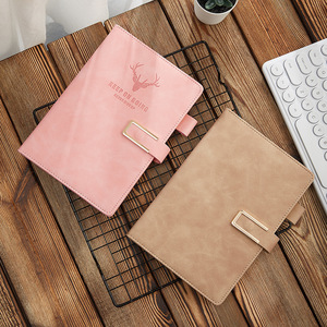 2023 Embossed Logo Office School A5 Leather HardCover <strong>Notebook</strong> <strong>With</strong> <strong>Round</strong> <strong>Corner</strong> Customizable Bulk Leather Bound Cover Custom - Product Image 5