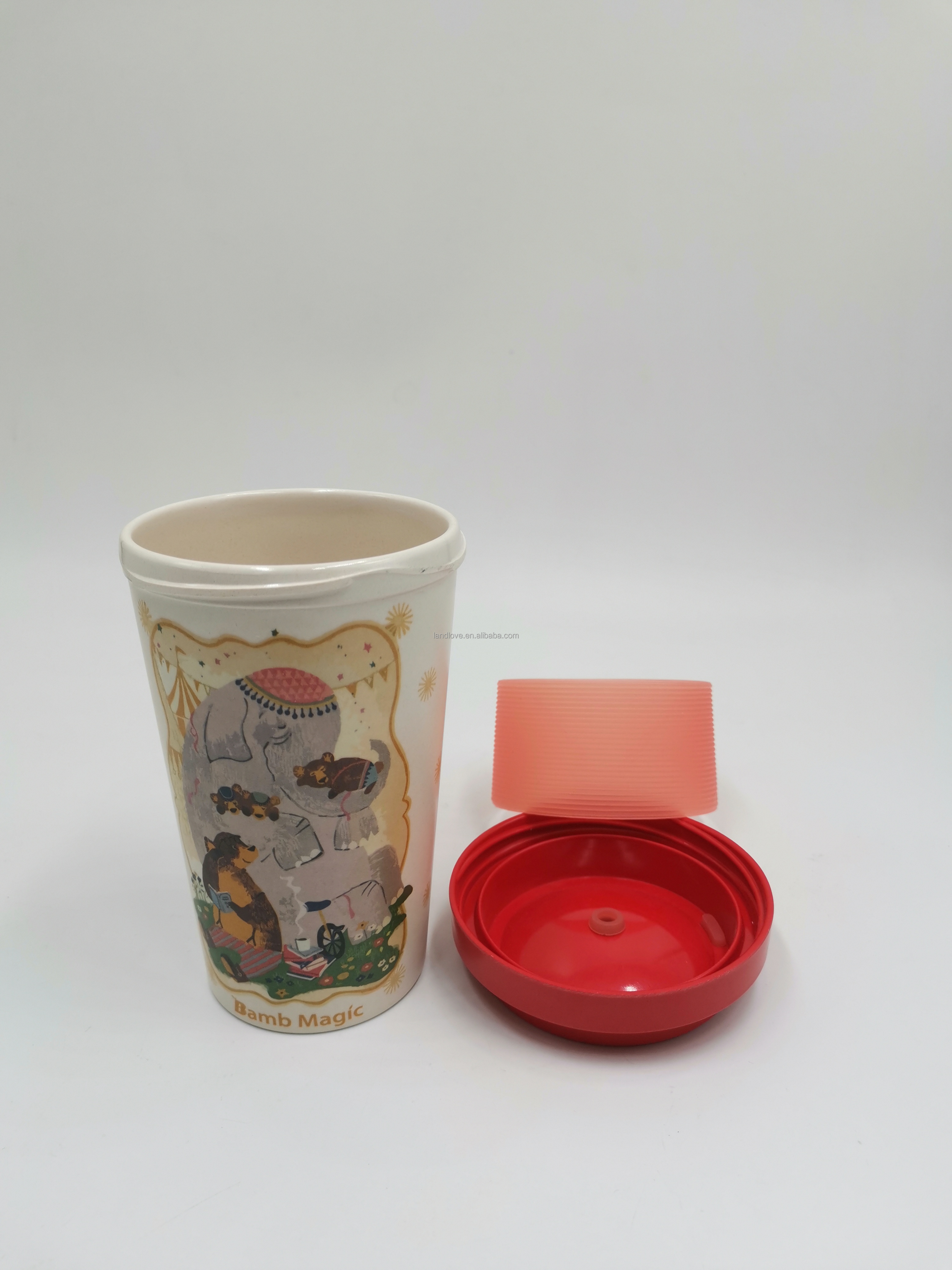 Factory natural  disposable tableware bamboo fiber cup
