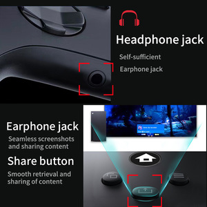 Xbox One S X SSX konsolu için 2.4G kablosuz oyun denetleyicisi çift güçlü titreşim PC oyun Joypads ile 3.5mm kulaklık Jack 2024 - Product Image 4