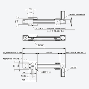 QRXQ RXP60 Carril lineal 30kg Carga 1500 mm/s 1000mm 1100mm 1200mm Máquinas de grabado láser CNC Impresora 3D lineal Actuador lineal - Product Image 3
