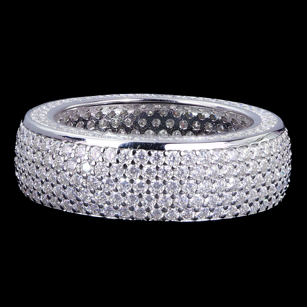 full moissanite setting ring silver