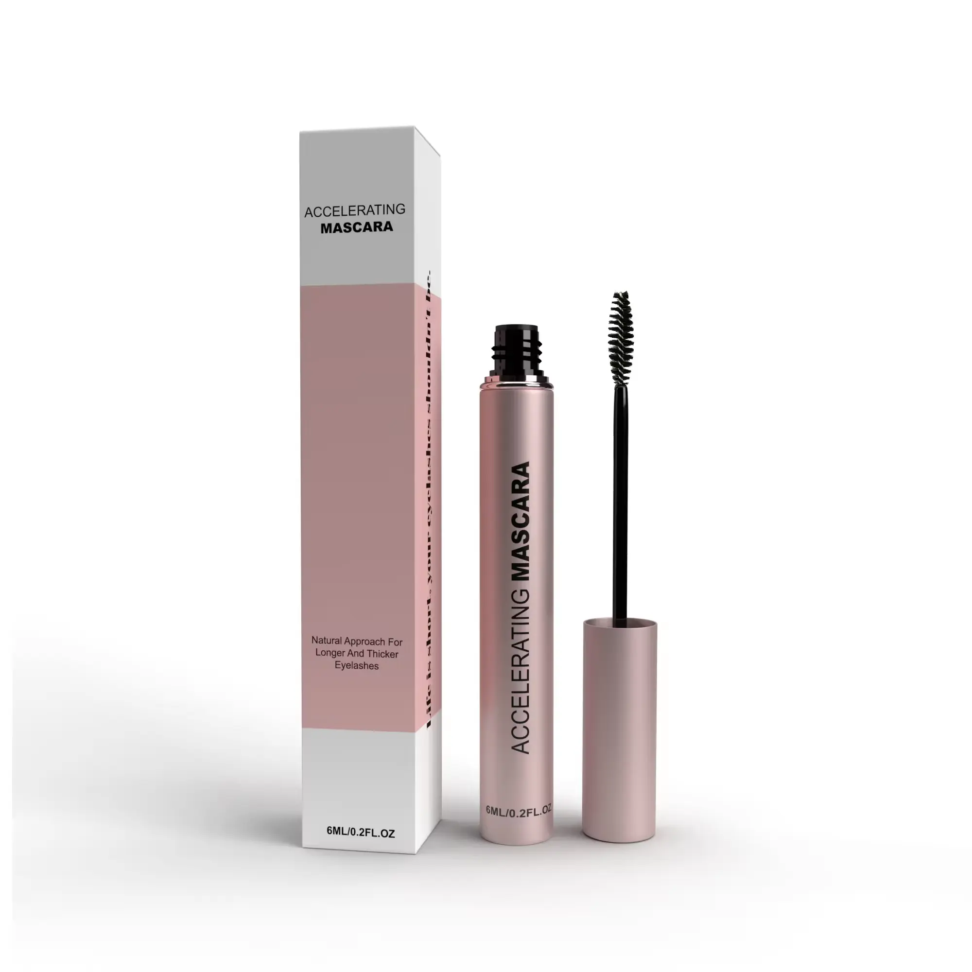 Beauty Make-Up Coating Mascara 3 D Op Maat Gemaakte Waterdichte Hypoallergene Roze Gekleurde Mascara Zonder Logo Private Label Voor Wimpers