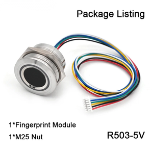 R503-5V RGB LED DC5V UART-Schnitts telle MX 1.25-6pin wasserdichter kapazitiver Fingerabdruck-Modul-Sensor-Scanner für Arduino Android