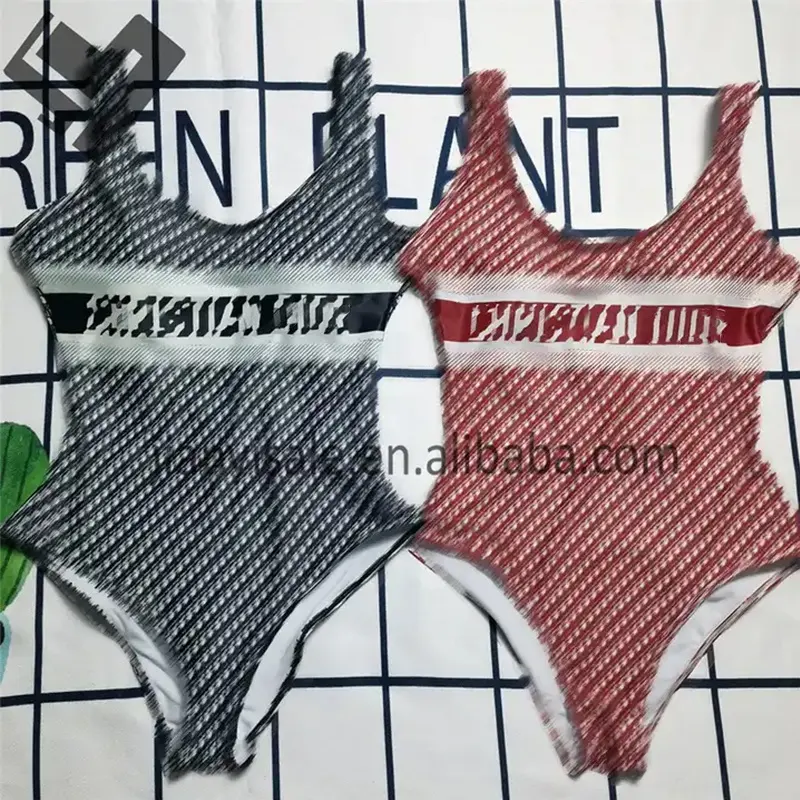 Wholesale Custom Designer Luxury Bikini Set Bathing Suits Sexy Letter Print Swimsuits Famous Brands Women One Piece Swimwear