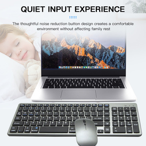 Rechargeable Office <strong>Wireless</strong> Dual Model BT 2.4g <strong>Keyboard</strong> and Mouse Combos Business Style <strong>Keyboard</strong> <strong>Wireless</strong> for Tablet <strong>Computer</strong> - Product Image 2