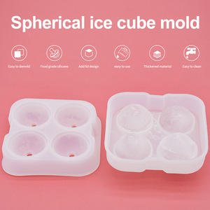 Silicone Bốn Lỗ Ice Ball Khuôn Sáng Tạo DIY Ice Cube Khay Cho Whiskey/Xo Cone Chủ Sở Hữu Cho Thực Phẩm Sử Dụng Miễn Phí Mẫu Hộp Bao Gồm - Product Image 3