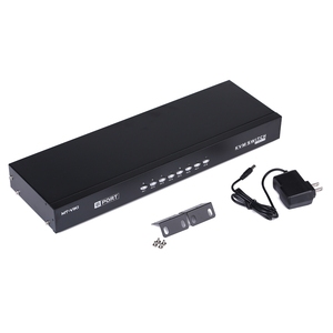 Conmutador KVM de 8 puertos VGA, consola KVM de bastidor de 8x1, conmutador KVM USB VGA de 8 en 1 salida