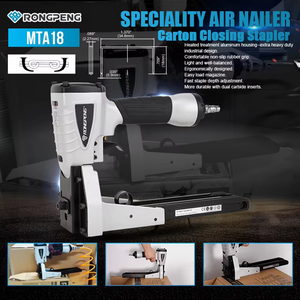 RONGPENG MTA18 Agrafeuse de carton pneumatique Cloueuse à air pour la fermeture de boîtes en carton Agrafeuse de fermeture de carton Outil - Product Image 6
