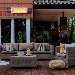 8 Hours Timer 1500W Patio Wall Mounted Electric <strong>Heaters</strong> <strong>Ruby</strong> Infrared <strong>Heater</strong> - Product Image 3