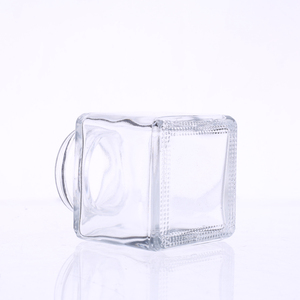 Square Glass Storage <strong>Jar</strong> 30ml 80ml Empty Clear Food Canning Glass Storage Container with Metal Lid - Product Image 4