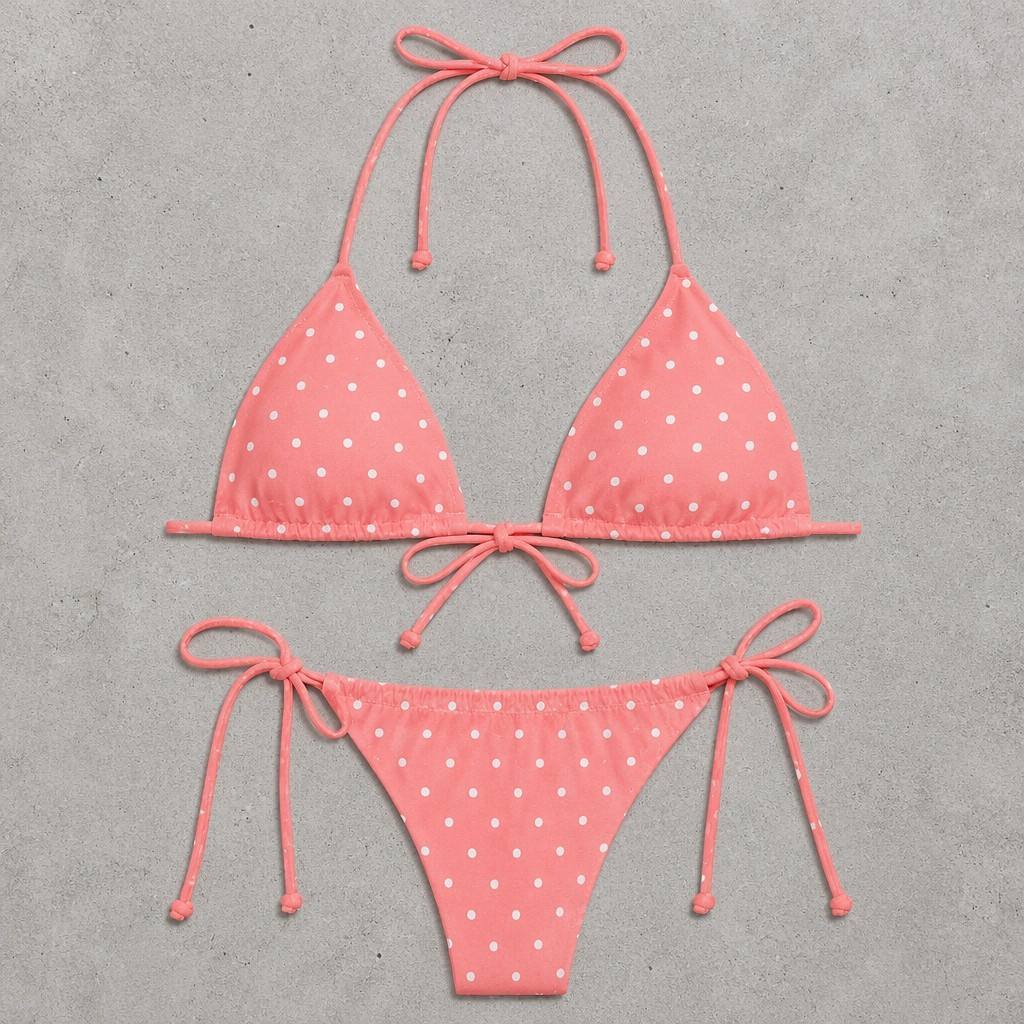 Orange White Polka Adjustable Shape