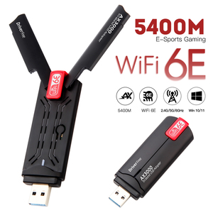 Wifi6e ax5400 USB3.0 không dây <span class=keywords><strong>USB</strong></span> Adapter Tri-Band 2.4GHz/5GHz/6Ghz cho PC/máy tính xách tay Win10/11 trình điều khiển miễn phí - Product Image 4