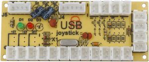 <strong>USB</strong> <strong>Arcade</strong> Game <strong>Controller</strong> Zero Delay 2-Player Encoder with Joystick Buttons for PC MAME <strong>Raspberry</strong> <strong>Pi</strong> Retro Devices - Product Image 5