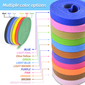 Colorido Heavy Duty Pure Nylon Autoadhesivo Reutilizable Wrap Pallet Strap Belt Super Elastic Back to Back Gancho y lazo Bridas para cables - Product Image 5