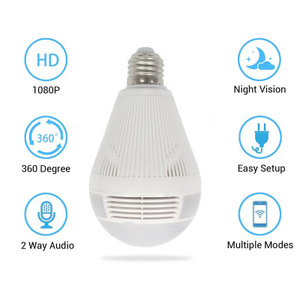 Sistema de cámara IP CCTV de seguridad para el hogar, Bombilla inalámbrica de 2022 grados, Wifi, 360 P, con visión nocturna, 960 - Product Image 6