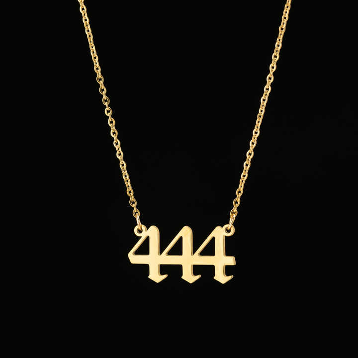 Waterproof Dainty Spiritual Stainless Steel Jewelry 111 222 333 444 555 666 777 888 999 Angel Number Necklace for Her Gift