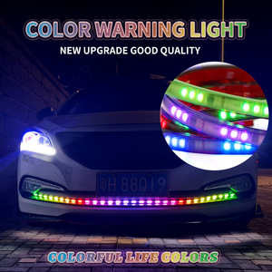 12V/24V RGB renk LED grille dönüş sinyali fren yedek DRL ışık şeridi kovalamaca dekoratif uyarı işığı - Product Image 3