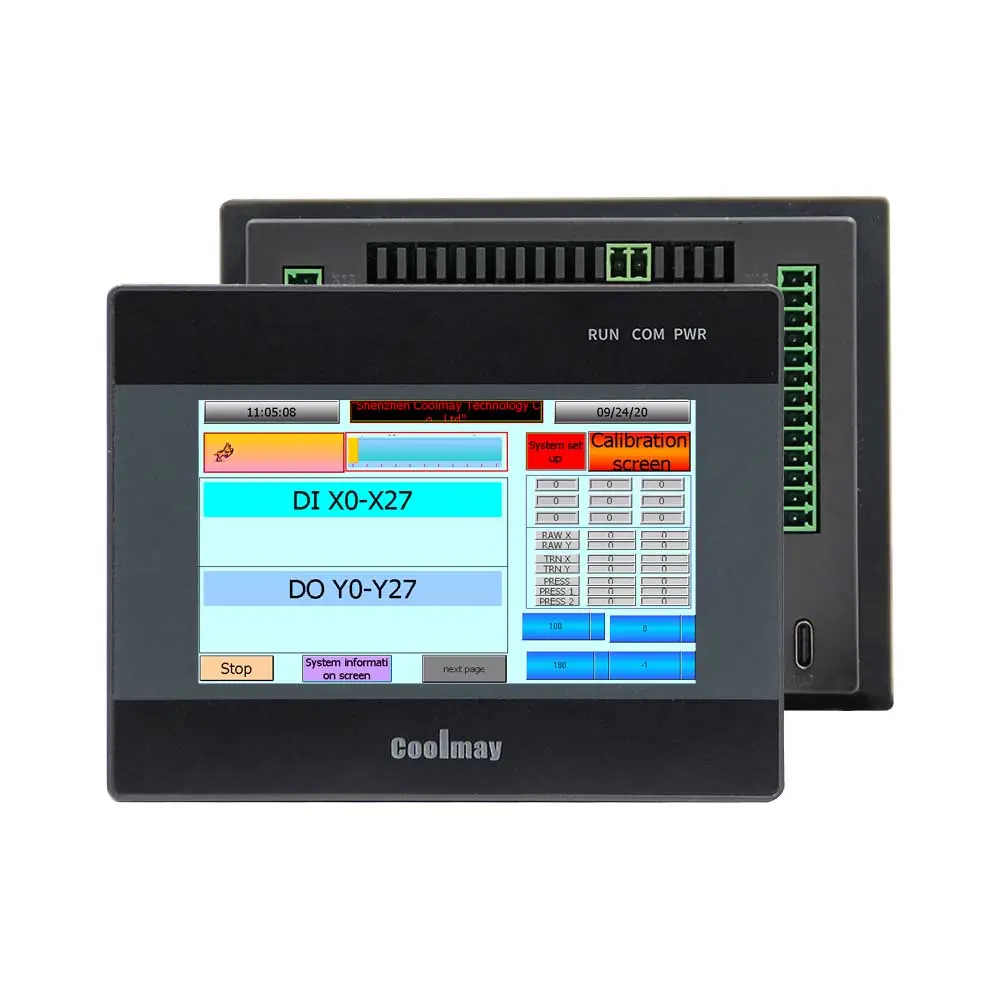 Controlador de automatización industrial rs485 plc hmi, todo en uno, 4,3 pulgadas