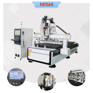 Línea de producción MISHI, enrutador CNC Atc 1325, 3 ejes, trabajo en madera, enrutador CNC ATC automático, máquina anidadora para gabinete de muebles - Product Image 1
