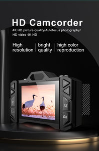 กล้องดิจิตอล4K ขนาดกะทัดรัดความละเอียด18X ซูมป้องกันการสั่นไหวสำหรับการถ่ายภาพและวิดีโอ - Product Image 4