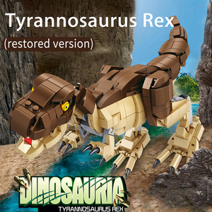 HWプラスチック恐竜のおもちゃティラノサウルスレックスと化石906pcs恐竜ビルディングブロック