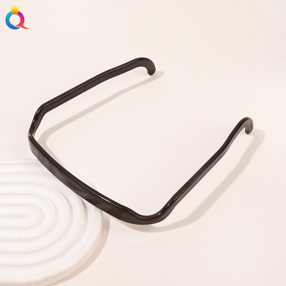 Square glasses headband-dark brown