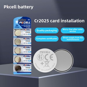 Pkcell CR2025 thẻ gắn kỹ thuật số Quy mô Bluetooth điều khiển từ xa 3V lithium mangan nút loại tiểu 2025 Pin - Product Image 5