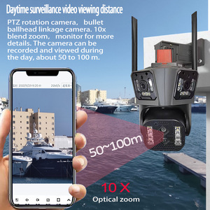 8K 16MP Vier Kameraobjektive 10X Zoom Sicherheitskamera 360 Grad IP66 wasserdichte IP-Netzwerk WLAN 3-Bildschirm PTZ Kamera - Product Image 4