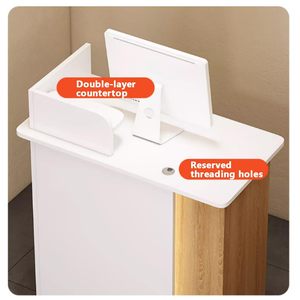 小酒吧柜台前台收银机木制公司柜台办公室工作台接待 - Product Image 5