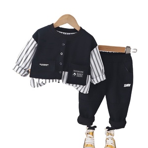 高品质漂亮儿童男童服装网上童装印有春秋字母 - Product Image 2