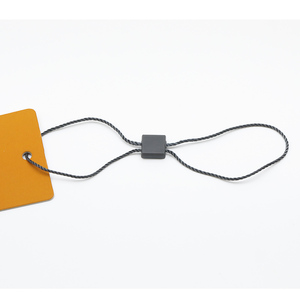 Cheap Custom Logo Name Fashion Design Garment Grey Square Plastic Ticket Swing <strong>Tag</strong> <strong>String</strong> Hangtag <strong>Loop</strong> <strong>Hang</strong> <strong>Tag</strong> Rope - Product Image 6
